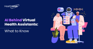 AI-powered virtual health assistant helping doctor and patient with medical insights
