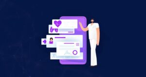 Clinician reviewing digital SOAP notes on a secure healthcare platform interface.