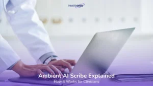 Ambient AI scribing creates clinical notes during patient consultations