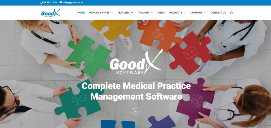 GoodX platform for medical practice management.