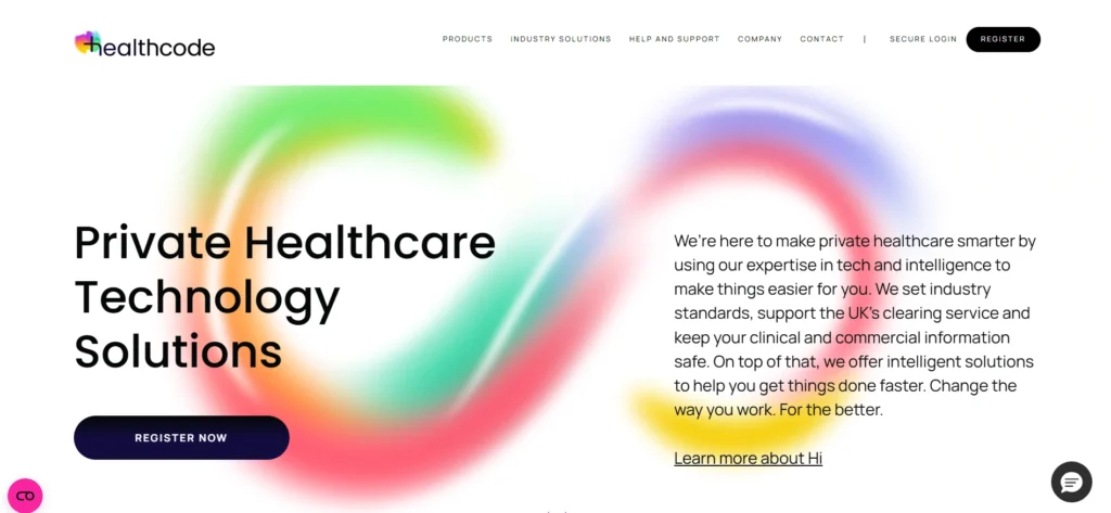 Healthcode platform for UK healthcare technology.